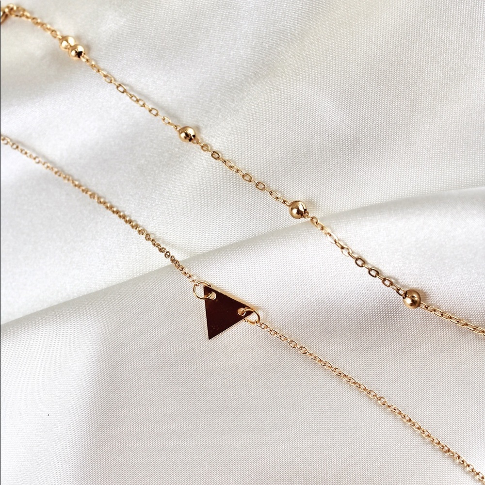 SALE 👀 2 Piece Gold Chain Bracelet - Picture 3 of 7